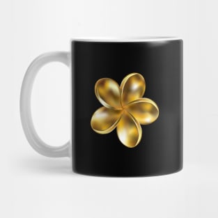 Gold plumeria flower Mug